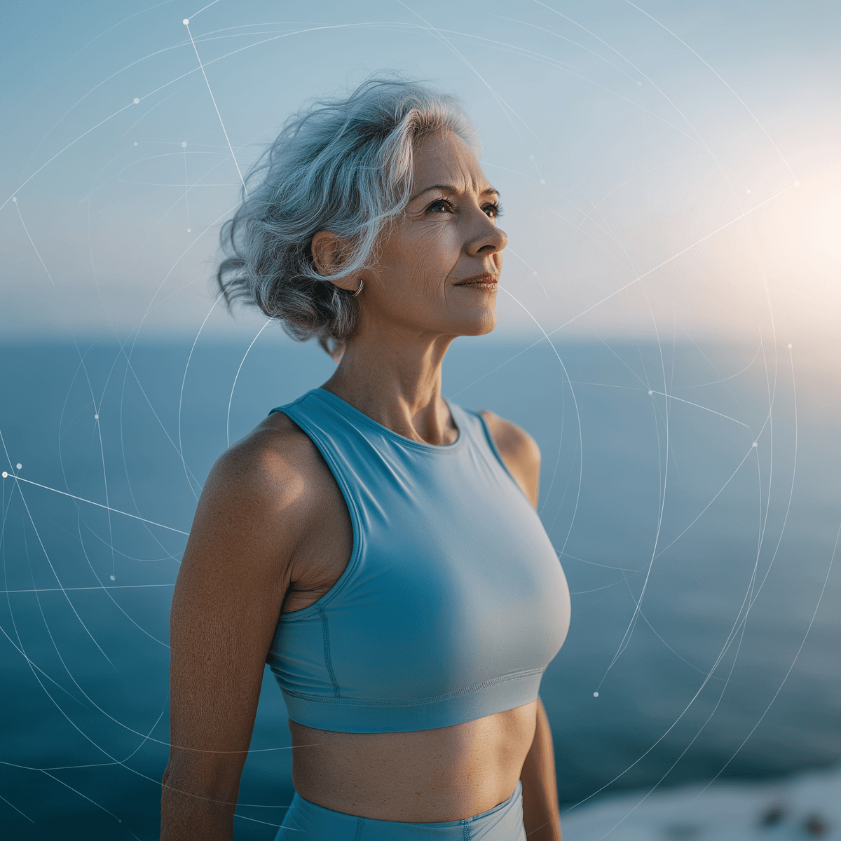 Wellness transformation through longevity technology showing personalised health journey with digital health monitoring and holistic wellbeing approach